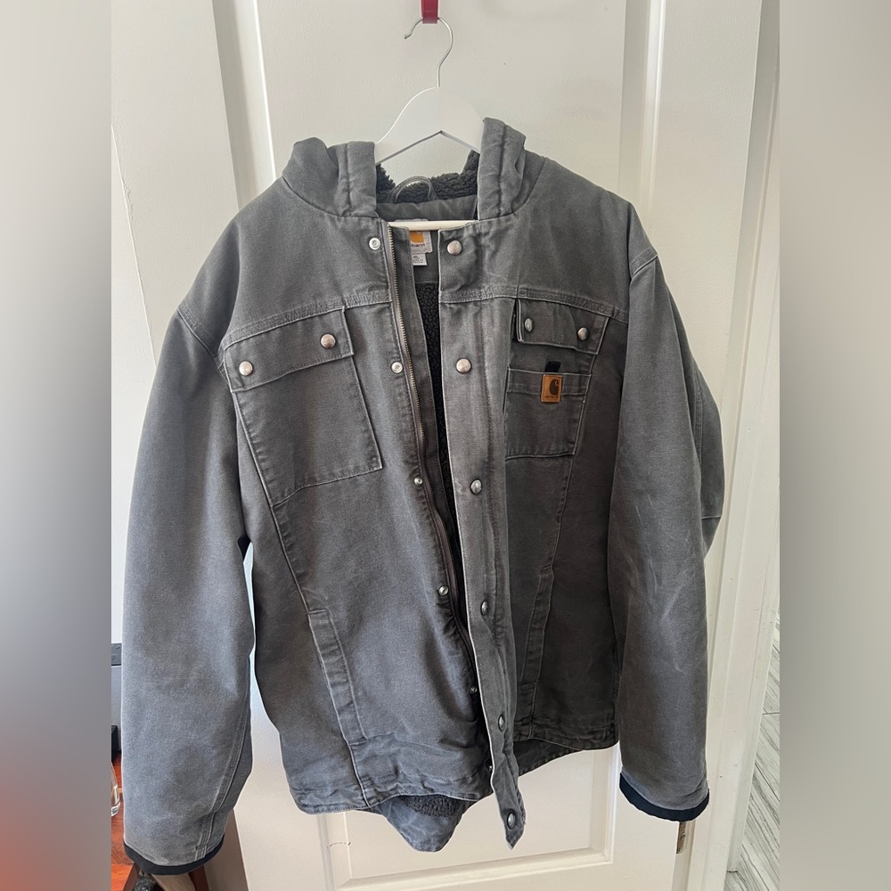 Carhartt Washed Duck Bartlett Jacket in Gravel